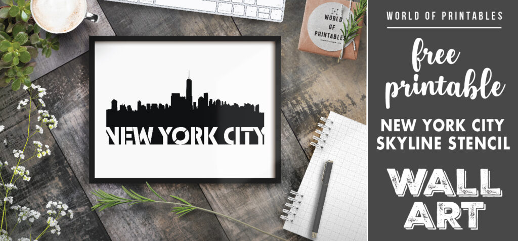Free Printable Wall Art New York City Skyline Stencil Art Print Free Printable Wall Art New York City Skyline Stencil Art Print