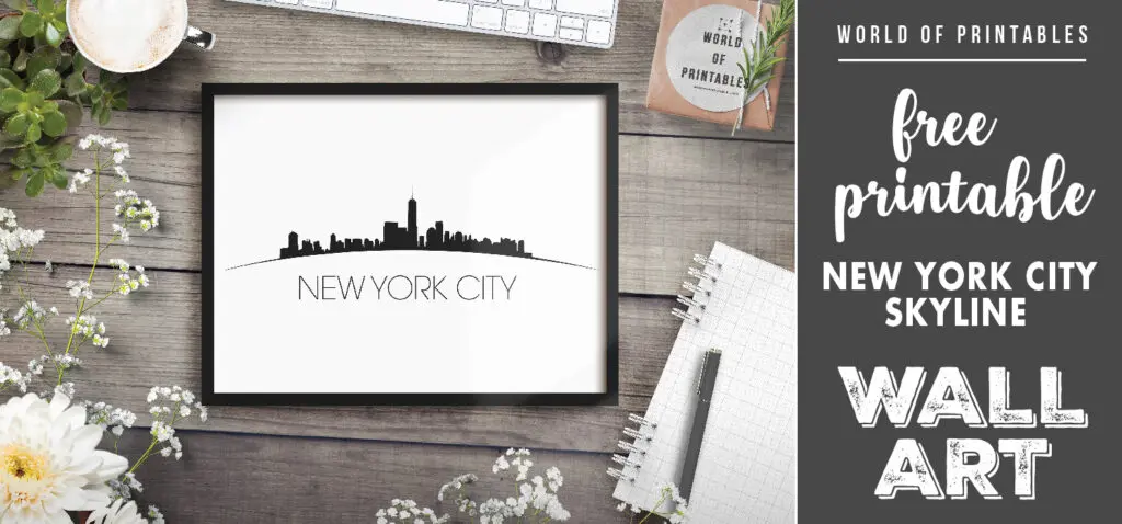 free printable new york city skyline wall art