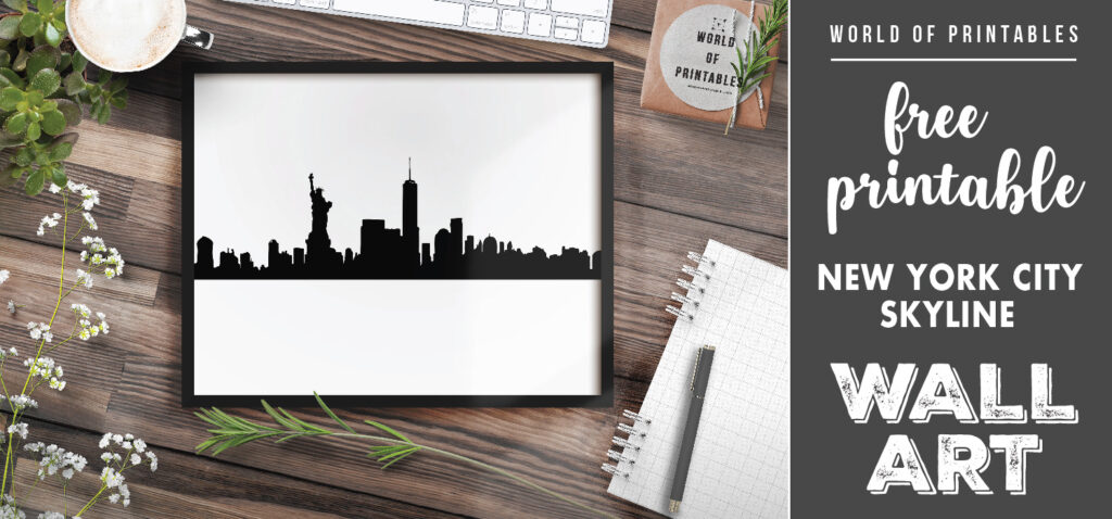 free printable new york skyline wall art