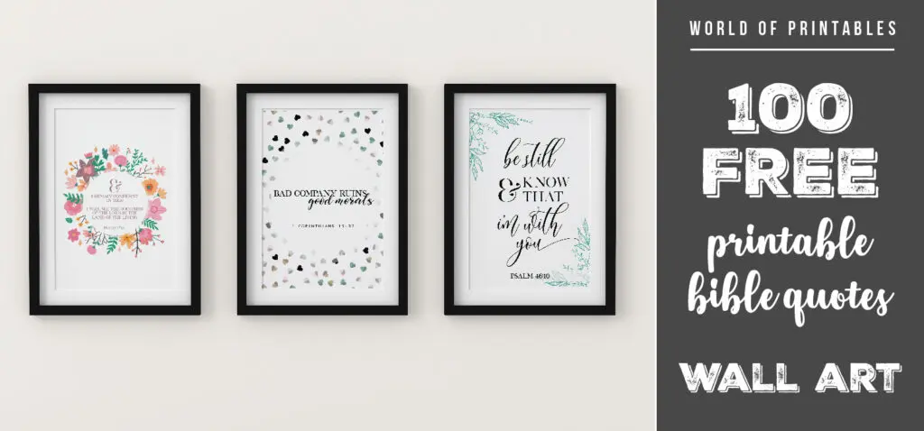 100 Free Printable Bible Quotes and Verse Wall Art - World of Printables