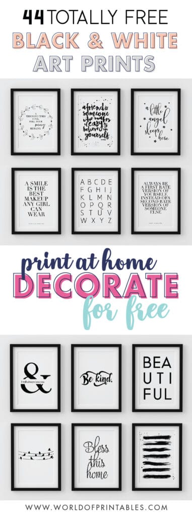 44 Free Modern Black and White Wall Art Printables - World of Printables