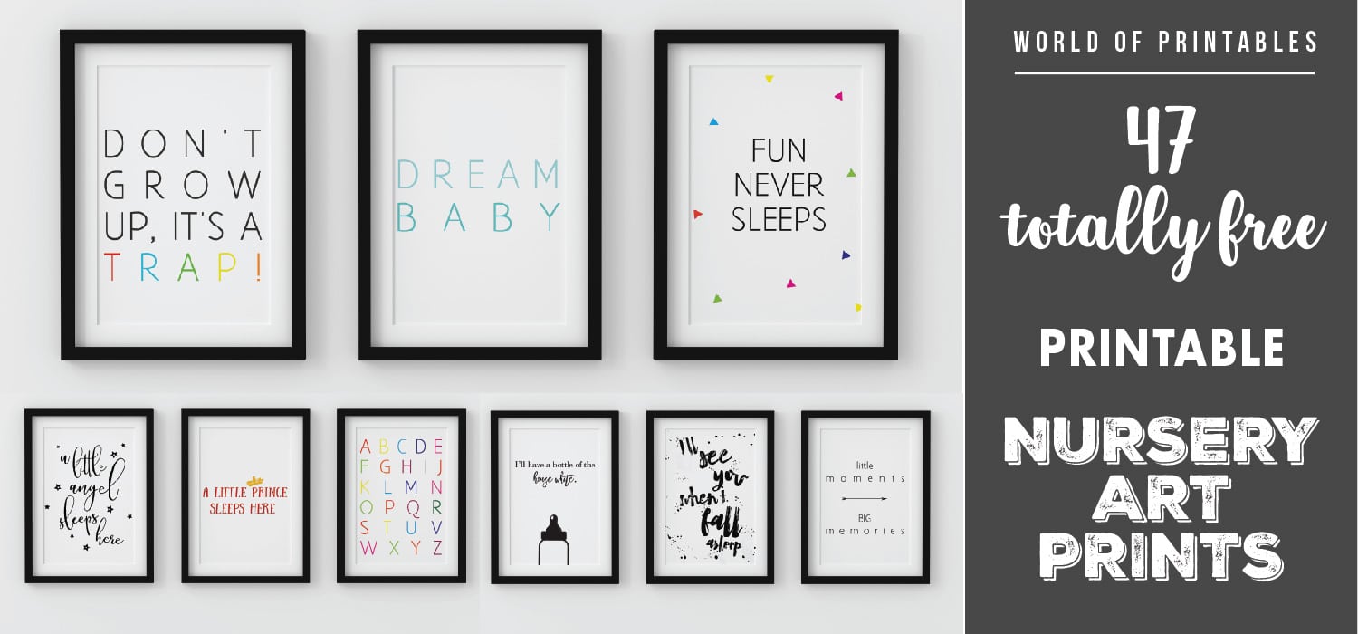 Nursery Wall Art - 47 Totally Free Prints - World of Printables