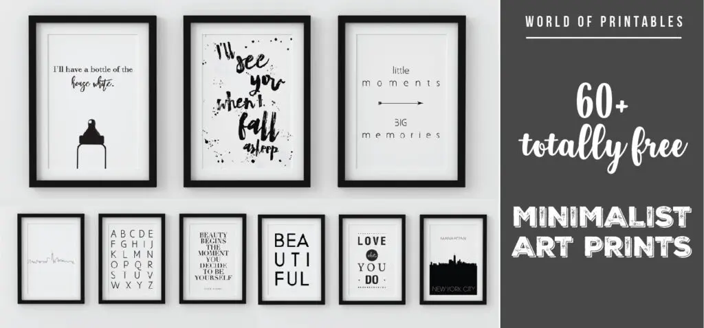60+ Totally Free Minimalist Wall Art Prints - World of Printables