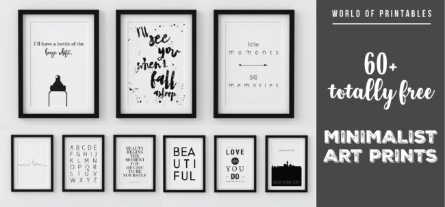 60+ Totally Free Minimalist Wall Art Prints - World of Printables