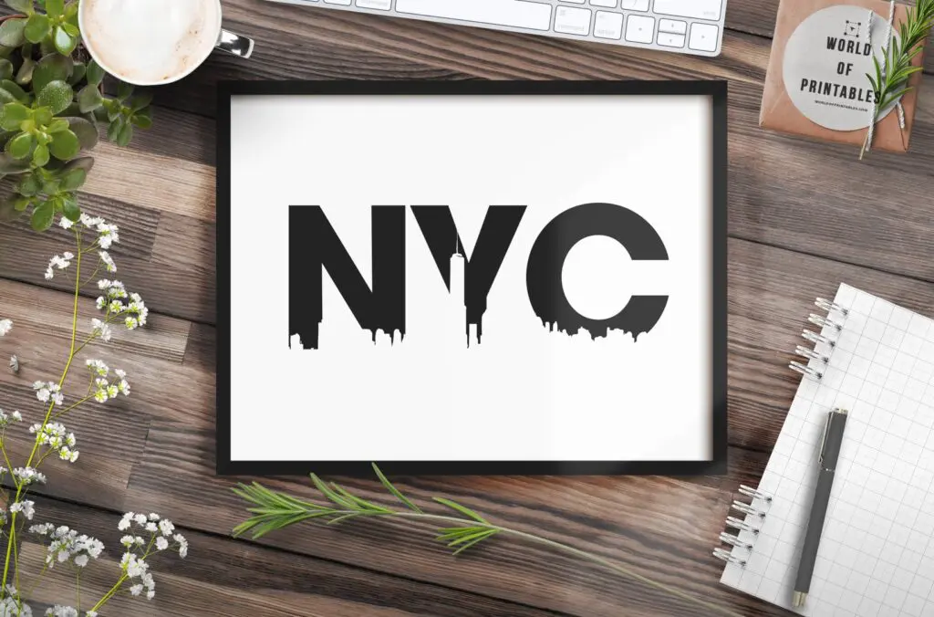 NYC Skyline mockup 2 - Printable Wall Art