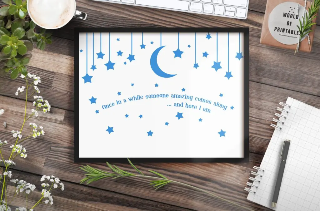 Once in a while mockup 2 - Printable Wall Art