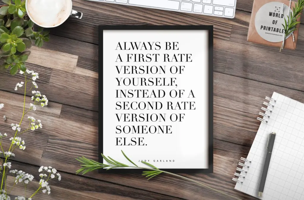 always be a first rate version of yourself alt mockup 3 - Printable Wall Art