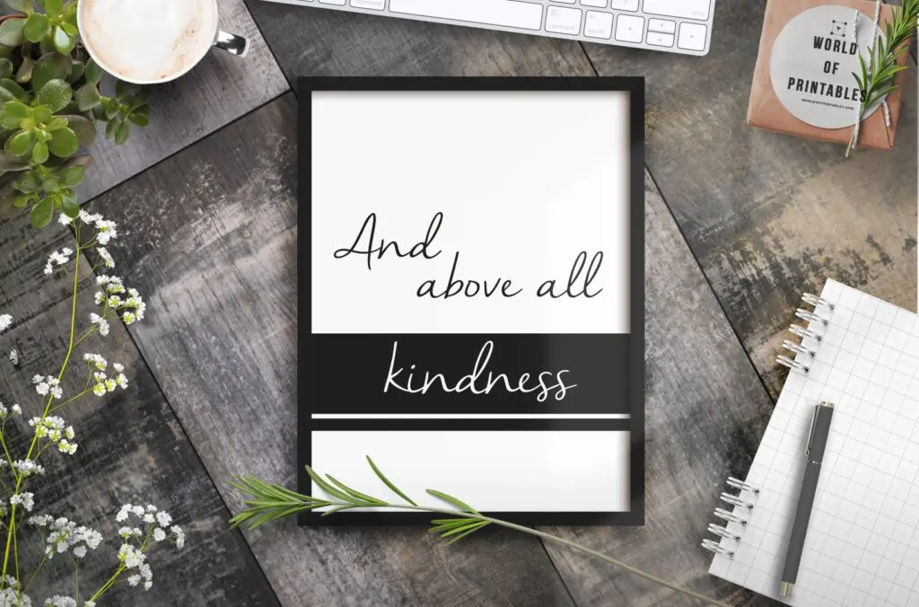 and above all kindness mockup 2 - Printable Wall Art