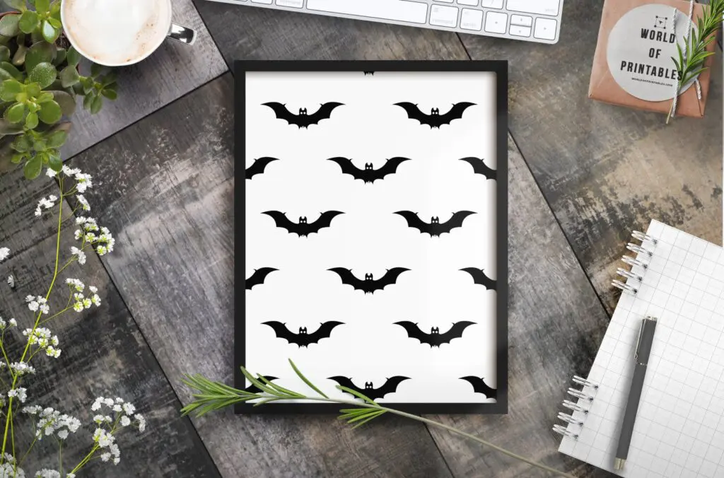 Bat Print Halloween Art Print - Free Printable Wall Art