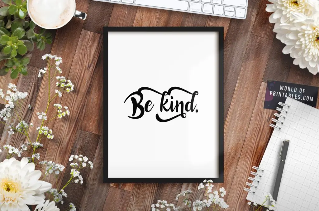 be kind mockup 2 - Printable Wall Art