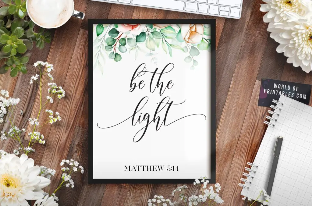 be the light - Printable Wall Art