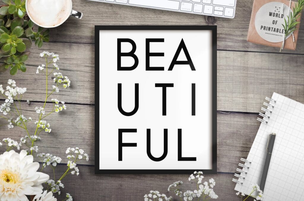 Beautiful Word Art Print - Free Printable Wall Art