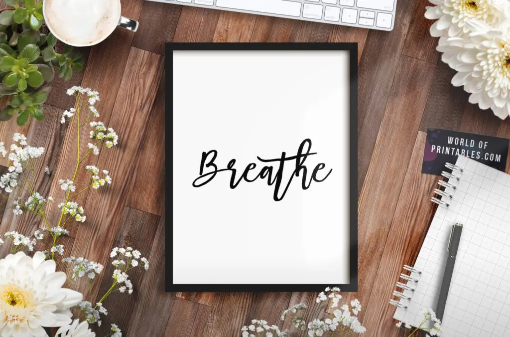 breathe mockup 2 - Printable Wall Art