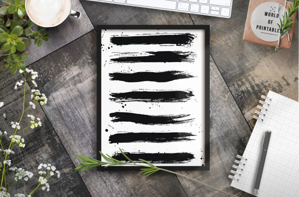 brush strokes mockup 2 - Printable Wall Art