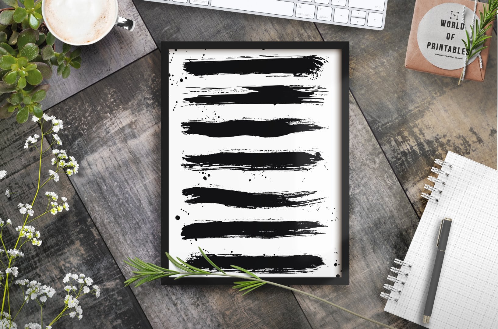 Free Printable Wall Art Brush Strokes World of Printables
