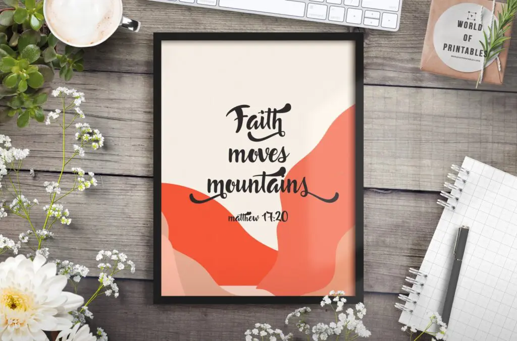 faith moves mountains - Printable Wall Art