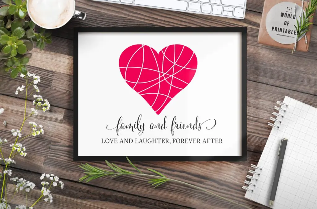 Family and friends art print - Free Minimalist Printable Wall Art