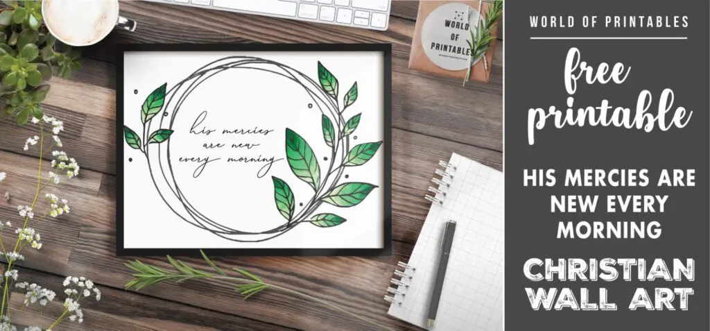 free christian wall art - his mercies are new every morning-Printable