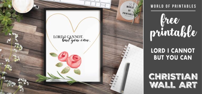 Free Printable Wall Art - Inspirational Words Art Print - World of ...