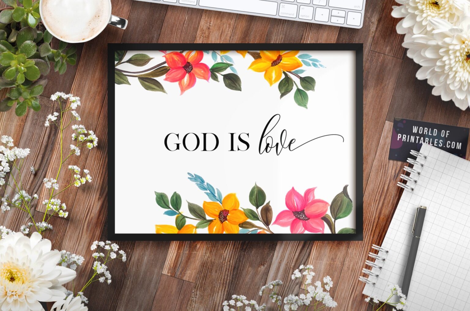 Free Printable Christian Wall Art God Is Love World of Printables