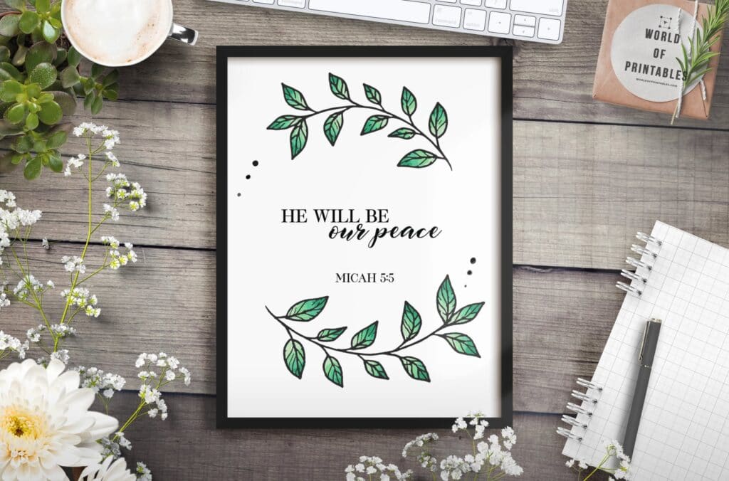 he will be our peace - Printable Wall Art