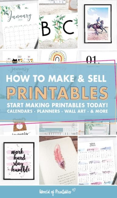 How to create and sell your own printables World of Printables