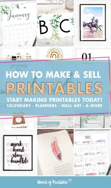 how to make and sell printables