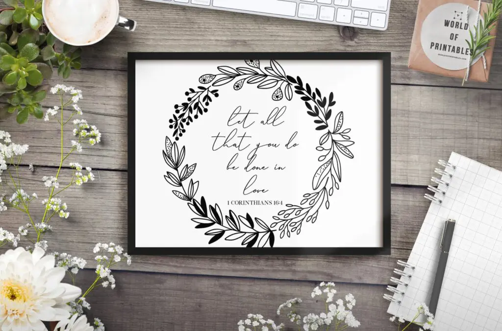 let all that you do be done in love - Printable Wall Art