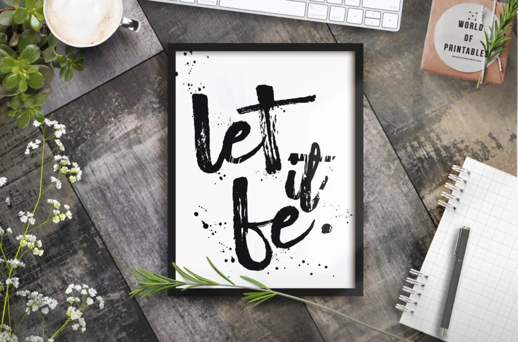 let it be mockup - Printable Wall Art