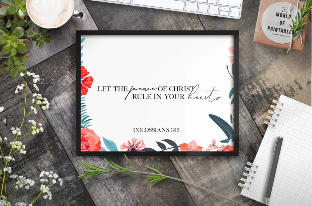 Free Printable Christian Wall Art - Let The Peace Of Christ Rule In ...