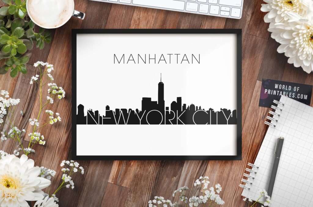 new york manhattan mockup 3 - Printable Wall Art