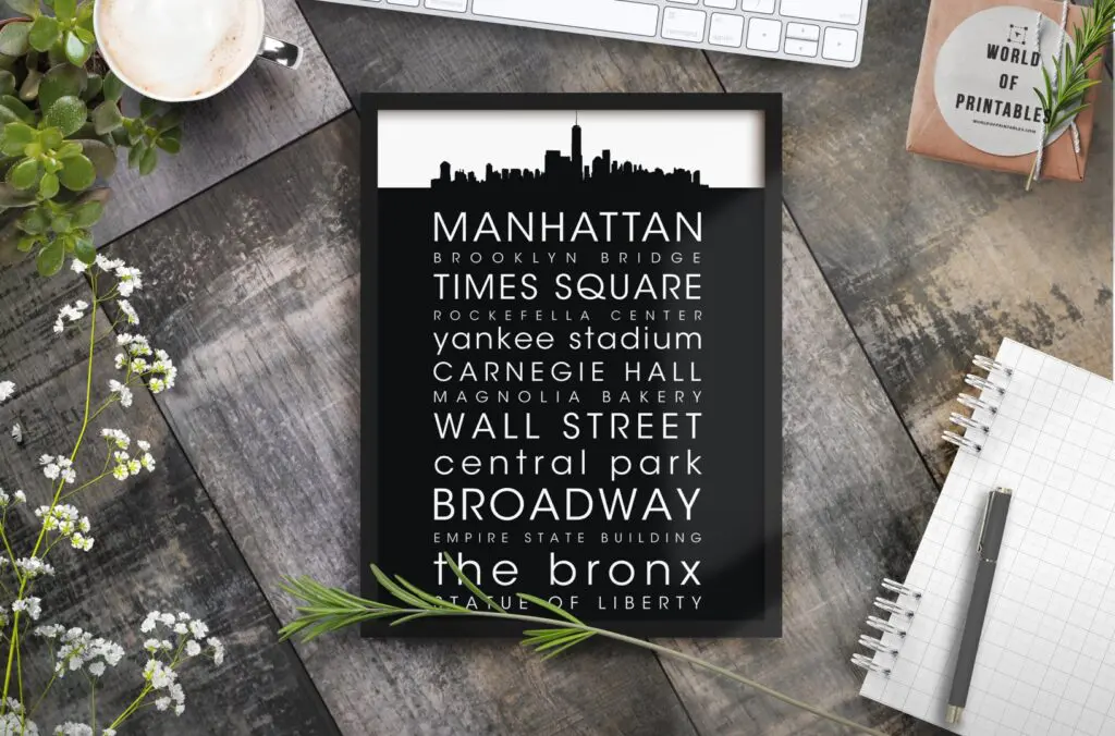 New York City Printable Wall art