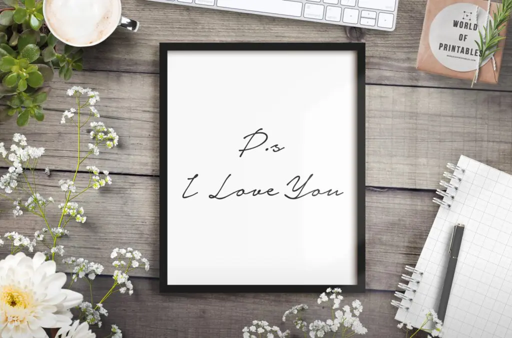 ps i love you mockup 2 - Printable Wall Art