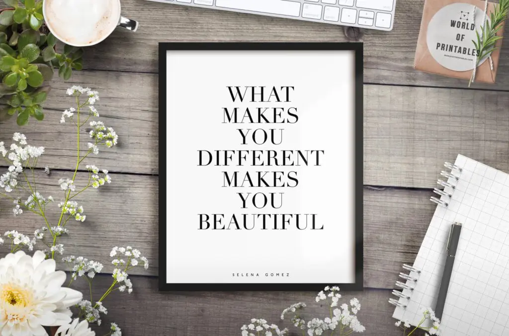 what makes you different makes you beautiful 2 - Printable Wall Art