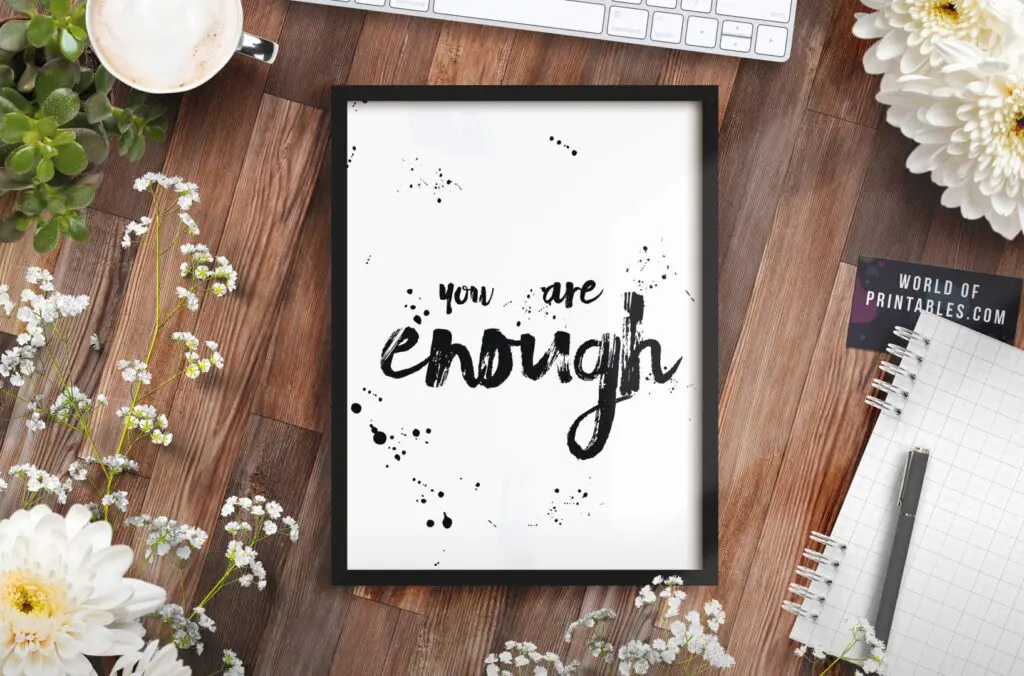 you are enough mockup 2 - Printable Wall Art