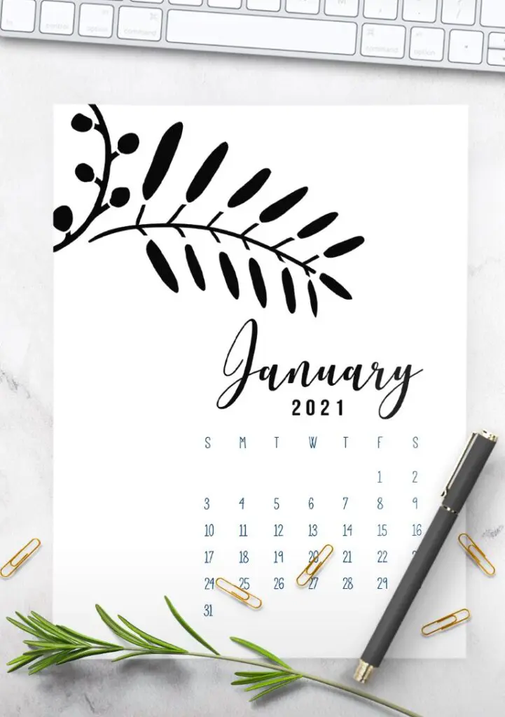 Free Printable Calendar 2021 - calendar 12 mockup 2
