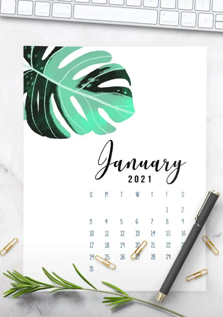 Free Printable Calendar 2021 - calendar 13 mockup 2