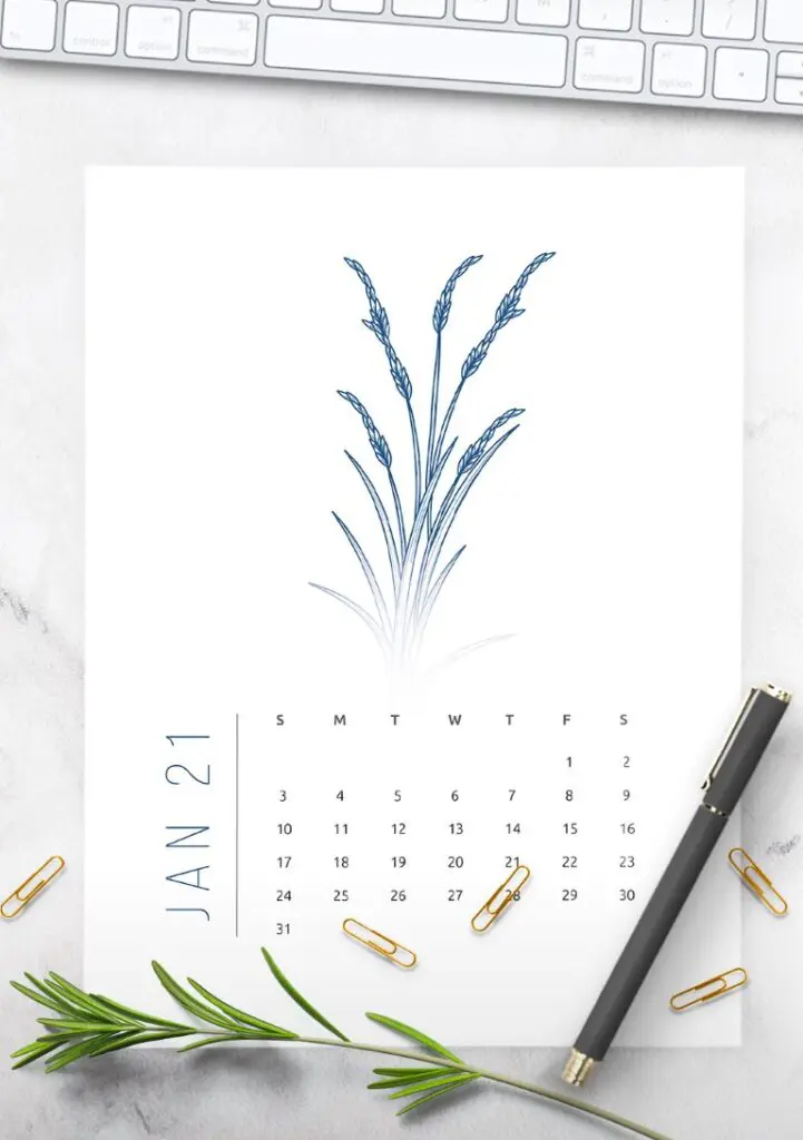 Free Printable Calendar 2021 - calendar 17 mockup 2