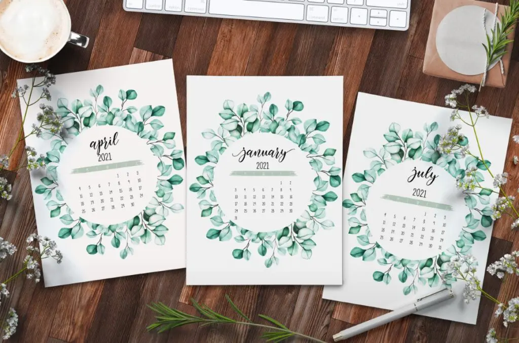 Free Printable Calendar 2021 - calendar 19 mockup 1