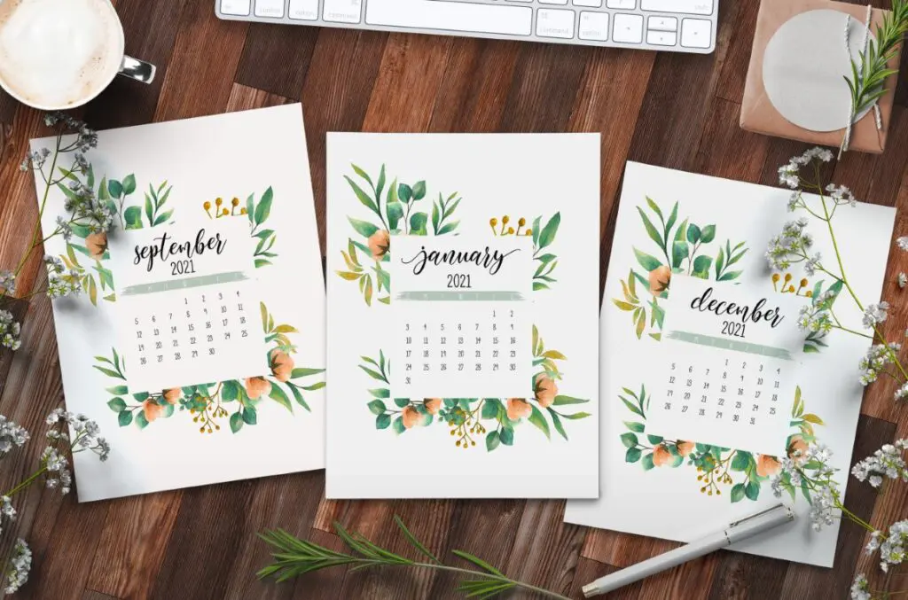 Free Printable Calendar 2021 - calendar 20 mockup 1
