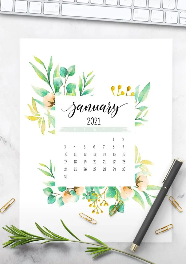 Free Printable Calendar 2021 - calendar 20 mockup 2