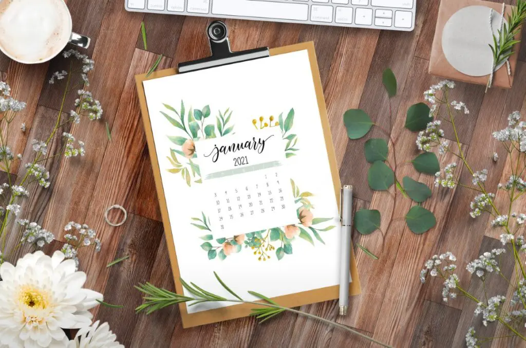 Free Printable Calendar 2021 - calendar 20 mockup 3