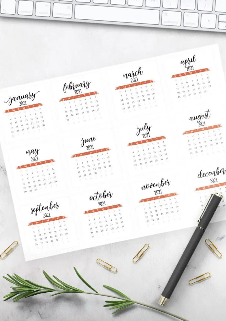 Free Printable Calendar 2021 - calendar 22 mockup 2