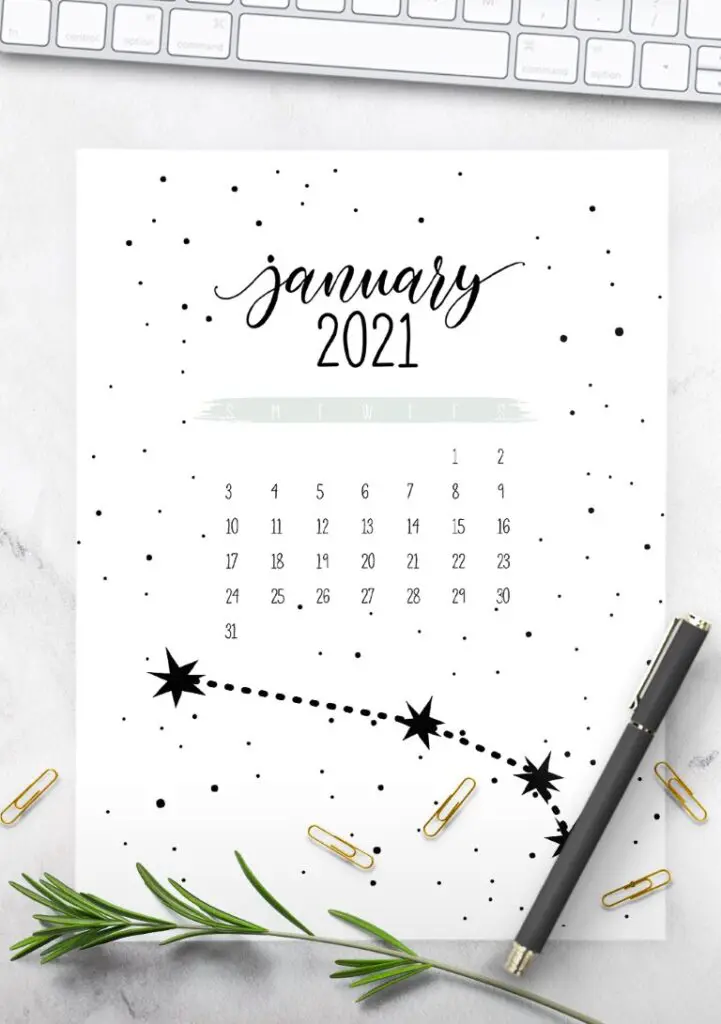 Free Printable Calendar 2021 - calendar 24 mockup 2