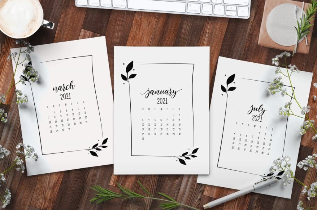 Free Printable Calendar 2021 - calendar 26 mockup 1