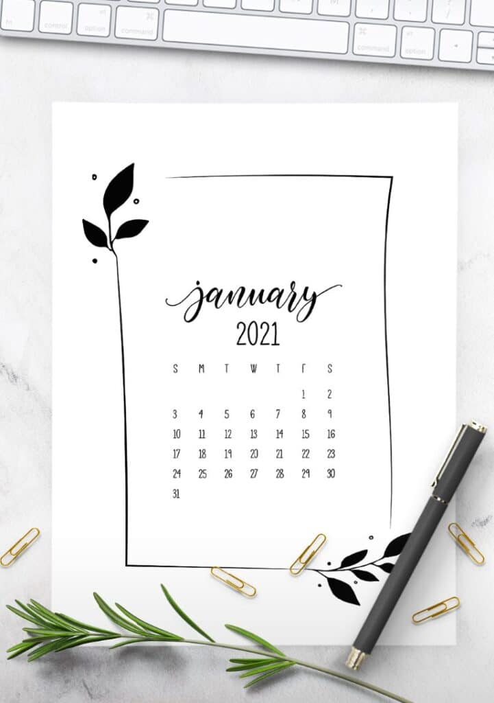 Free Printable Calendar 2021 - calendar 26 mockup 2
