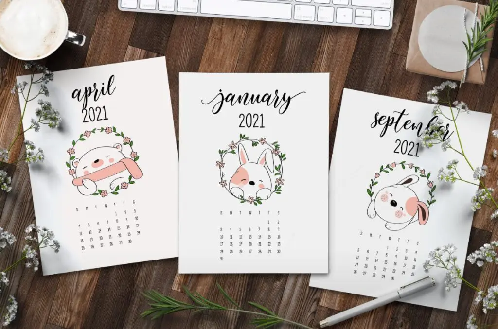 Free Printable Calendar 2021 - calendar 28 mockup 1