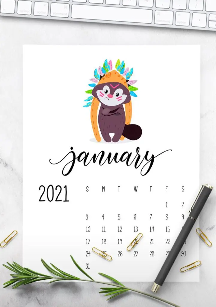 Free Printable Calendar 2021 - calendar 37 mockup 2