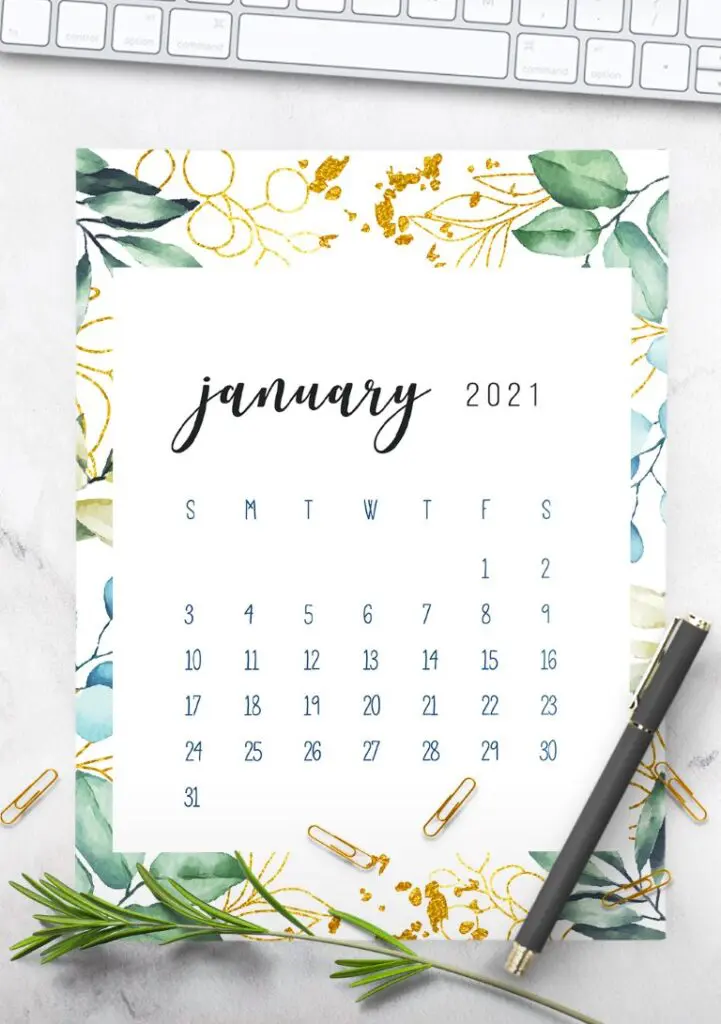Free Printable Calendar 2021 - calendar 4 mockup 2