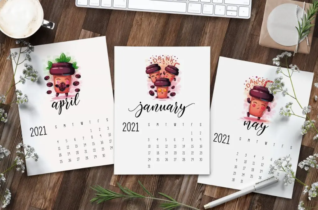 Free Printable Calendar 2021 - calendar 44 mockup 1